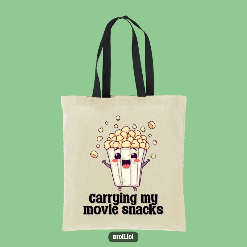 Funny Popcorn Burst Tote Bag - Exciting Carry-All, Hilarious Snack Gift