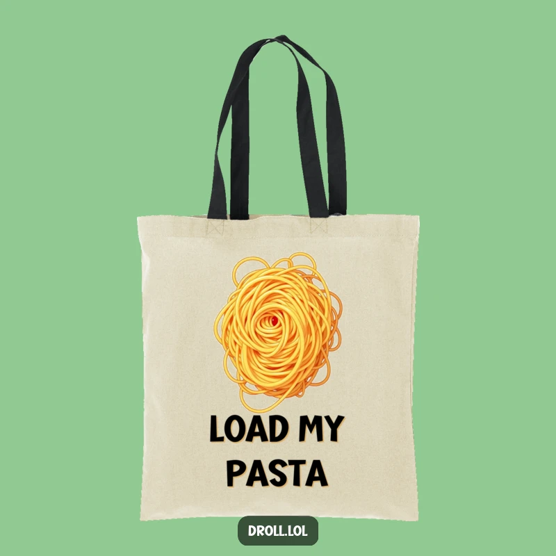 Funny Spaghetti Swirl Tote Bag: Untangling Pasta's Handy Mealtime Carry-All Gift