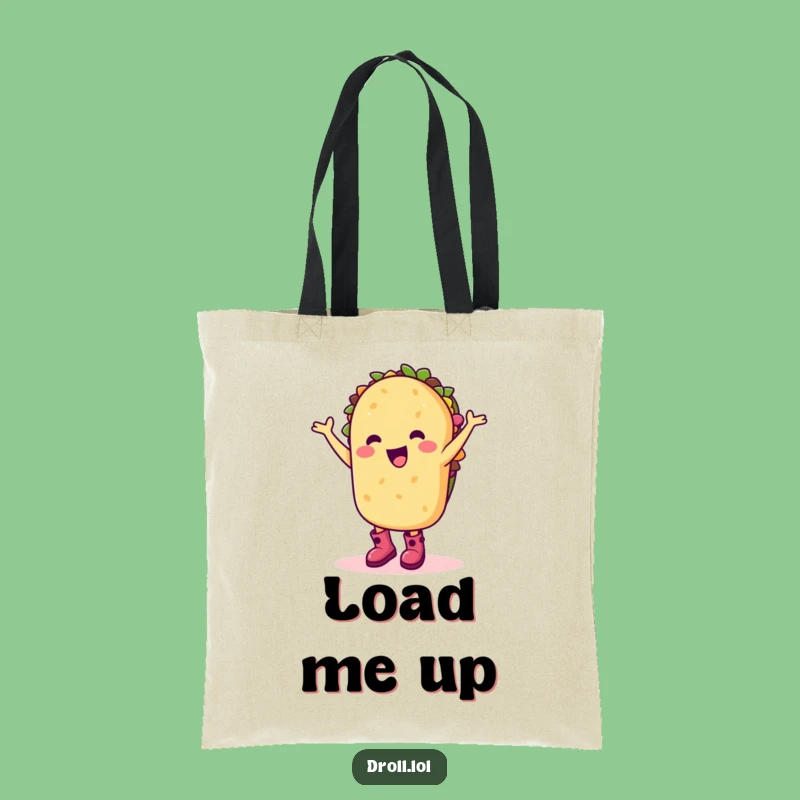 Funny Taco Dance Tote Bag: Happy Cartoon Character Carryall For Fiesta Gift