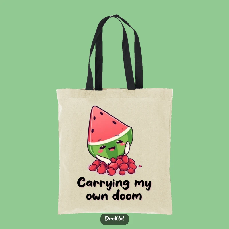 Funny Watermelon Slip Tote Bag - Carry Your Laughs This Summer