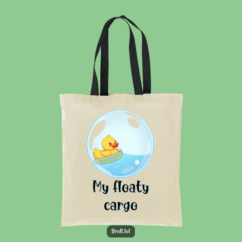 Chic Funny Rubber Duck Bubble Sailing Tote Bag - Whimsical Accessory